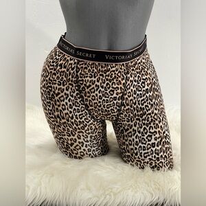 Victorias Secret Logo Cotton High-Waist Boxer Brief Panty Short Underwear. NWT